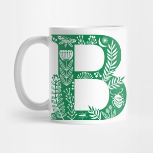 Letter B bright green Mug